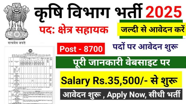 Krishi Vibhag Jobs Vacancy