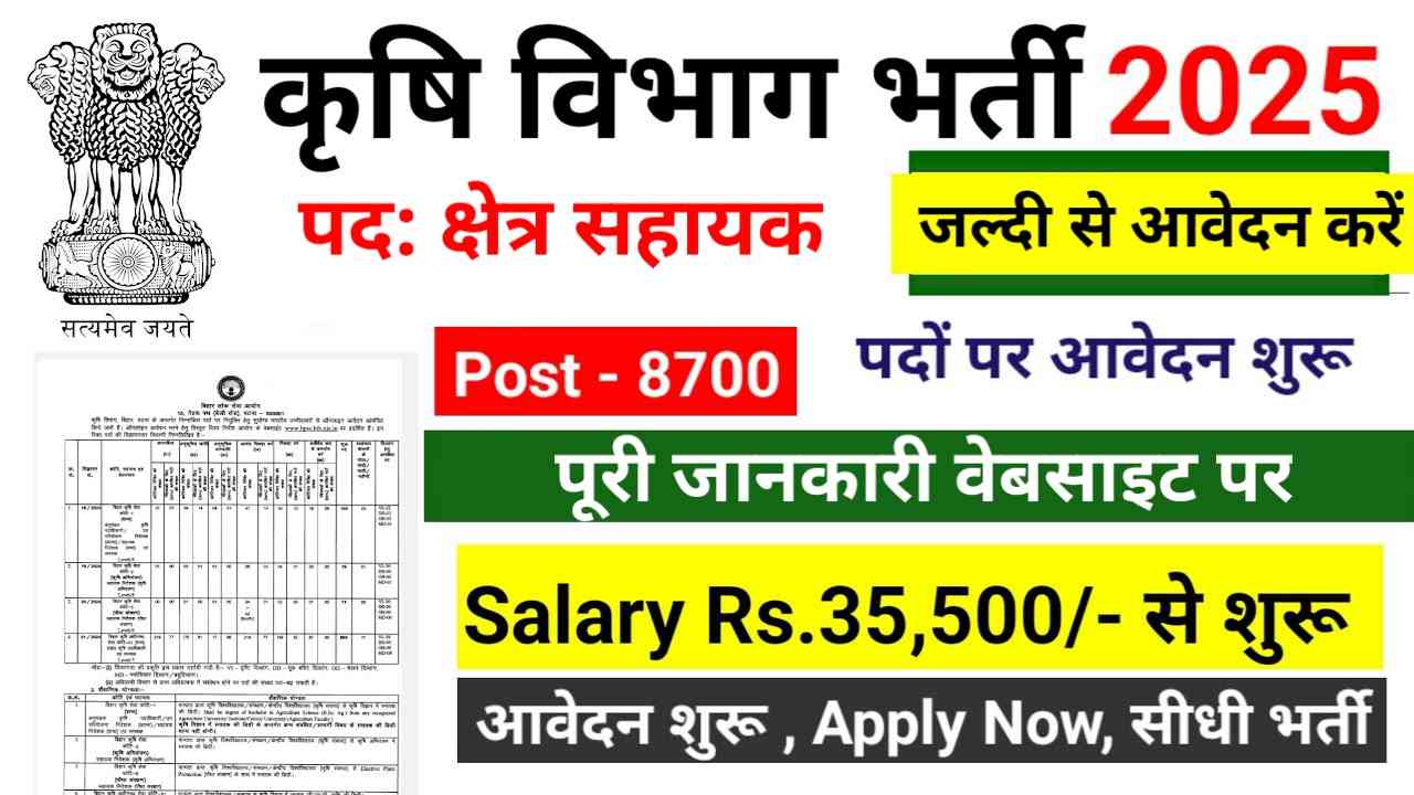 Krishi Vibhag Jobs Vacancy