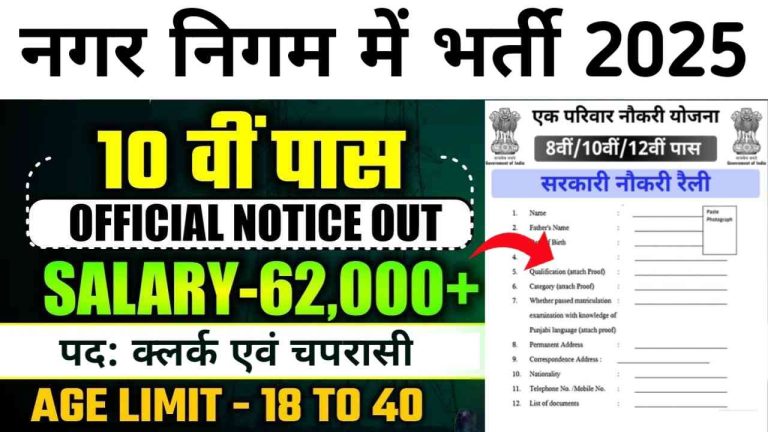 Nagar Nigam Job Bharti