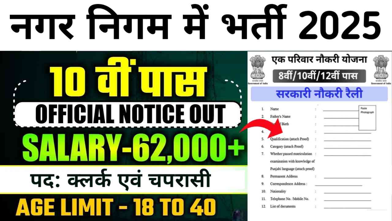 Nagar Nigam Job Bharti